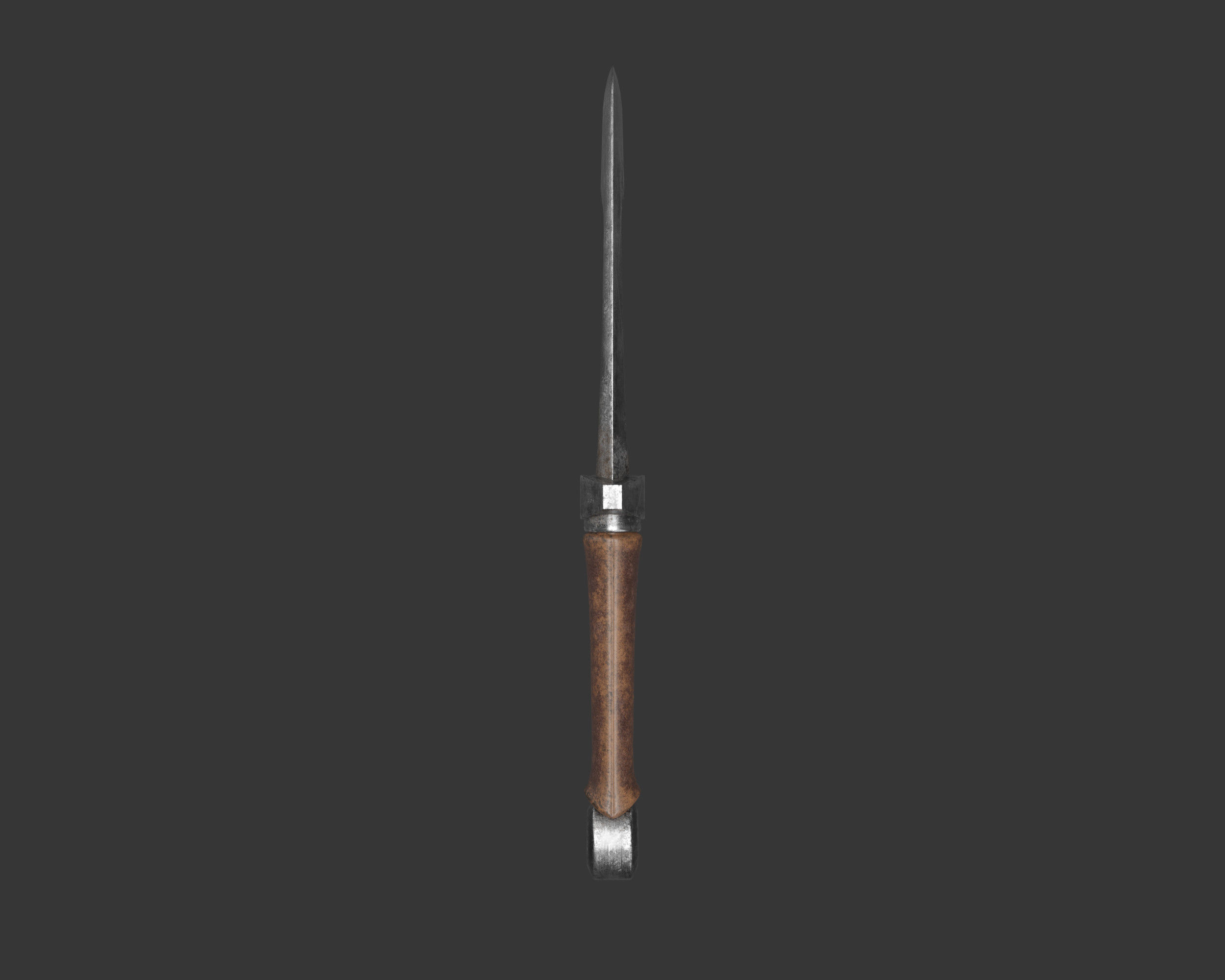 Medieval Knightly Weapon Knife Low-poly 3D model_6