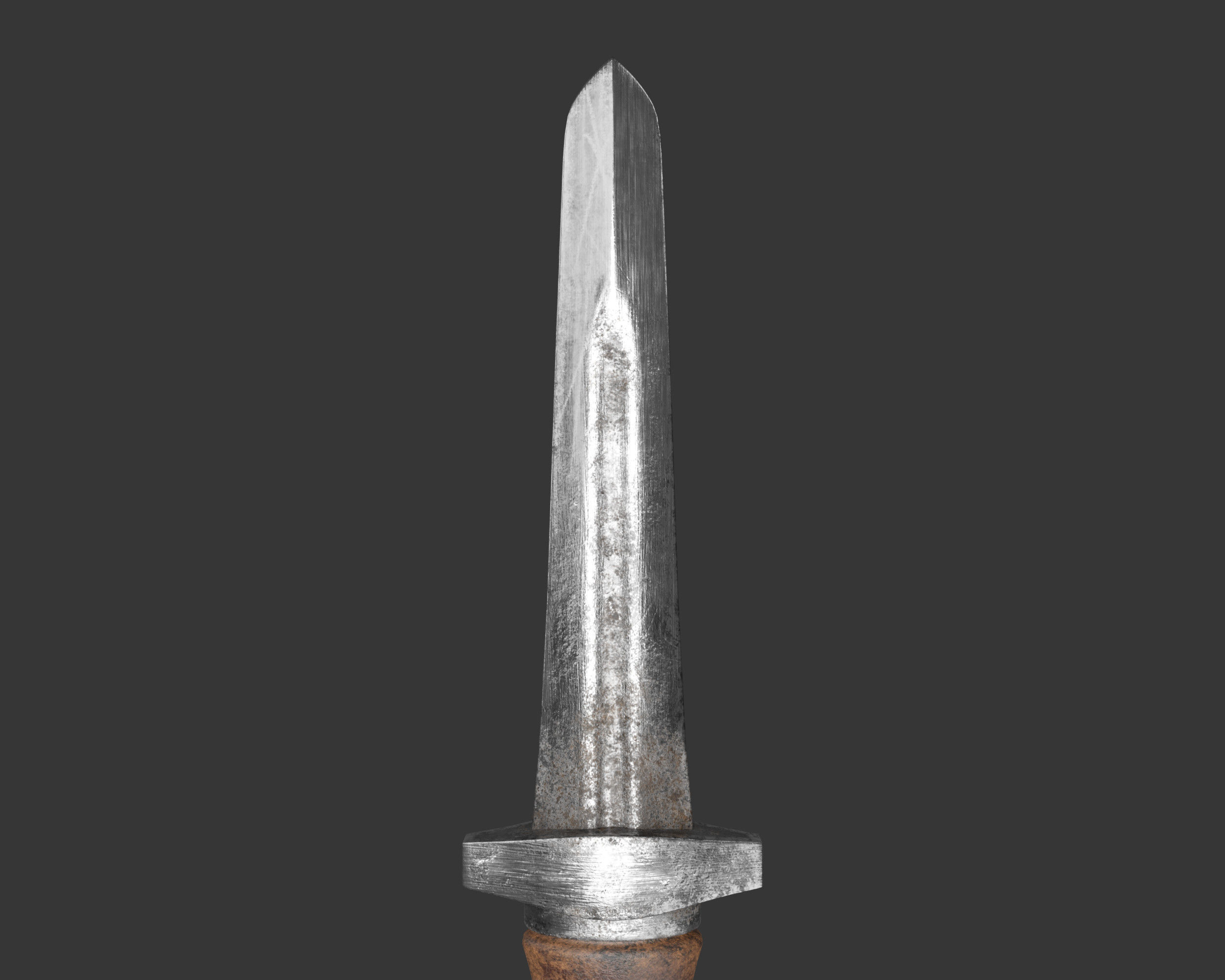 Medieval Knightly Weapon Knife Low-poly 3D model_9