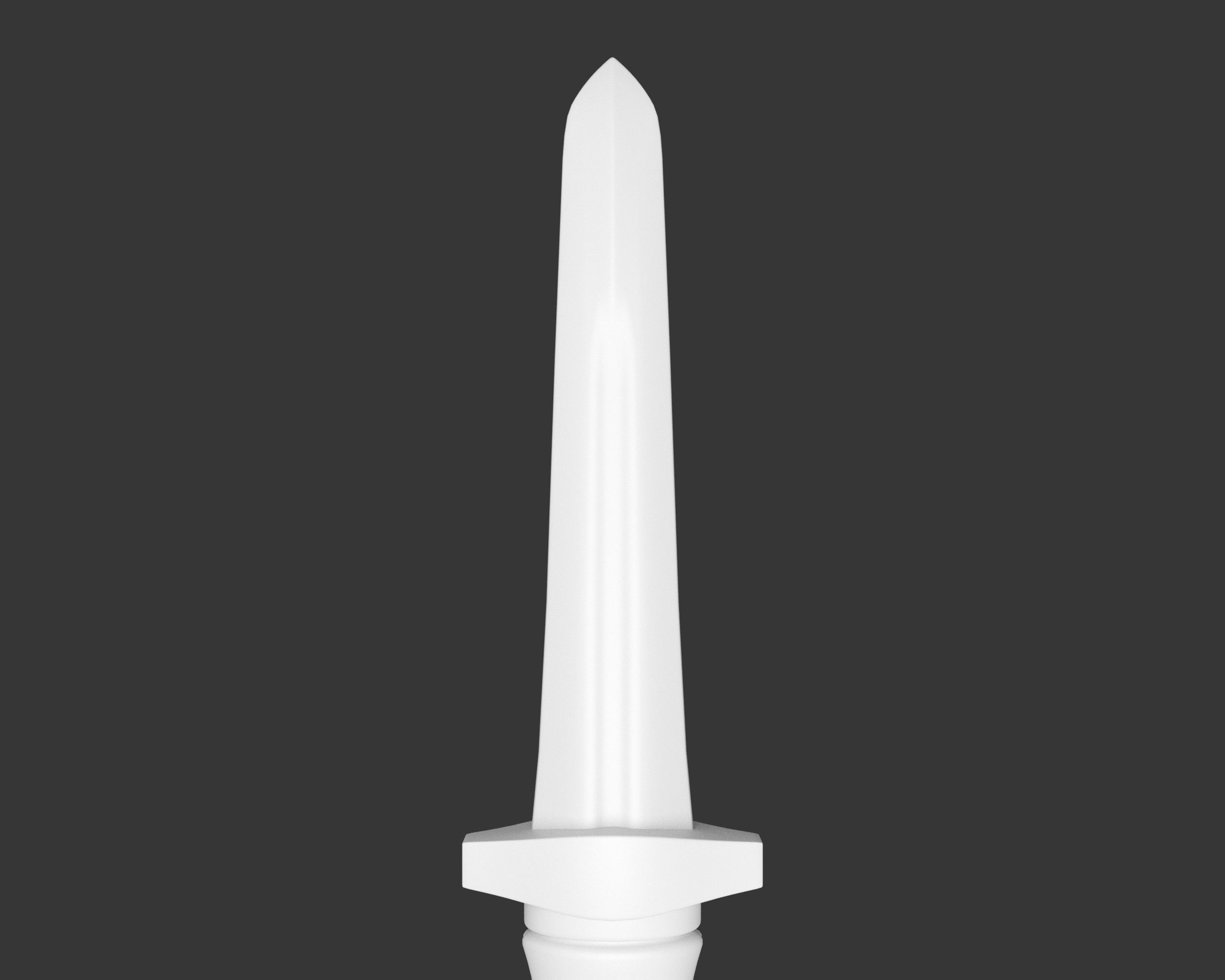 Medieval Knightly Weapon Knife Low-poly 3D model_10