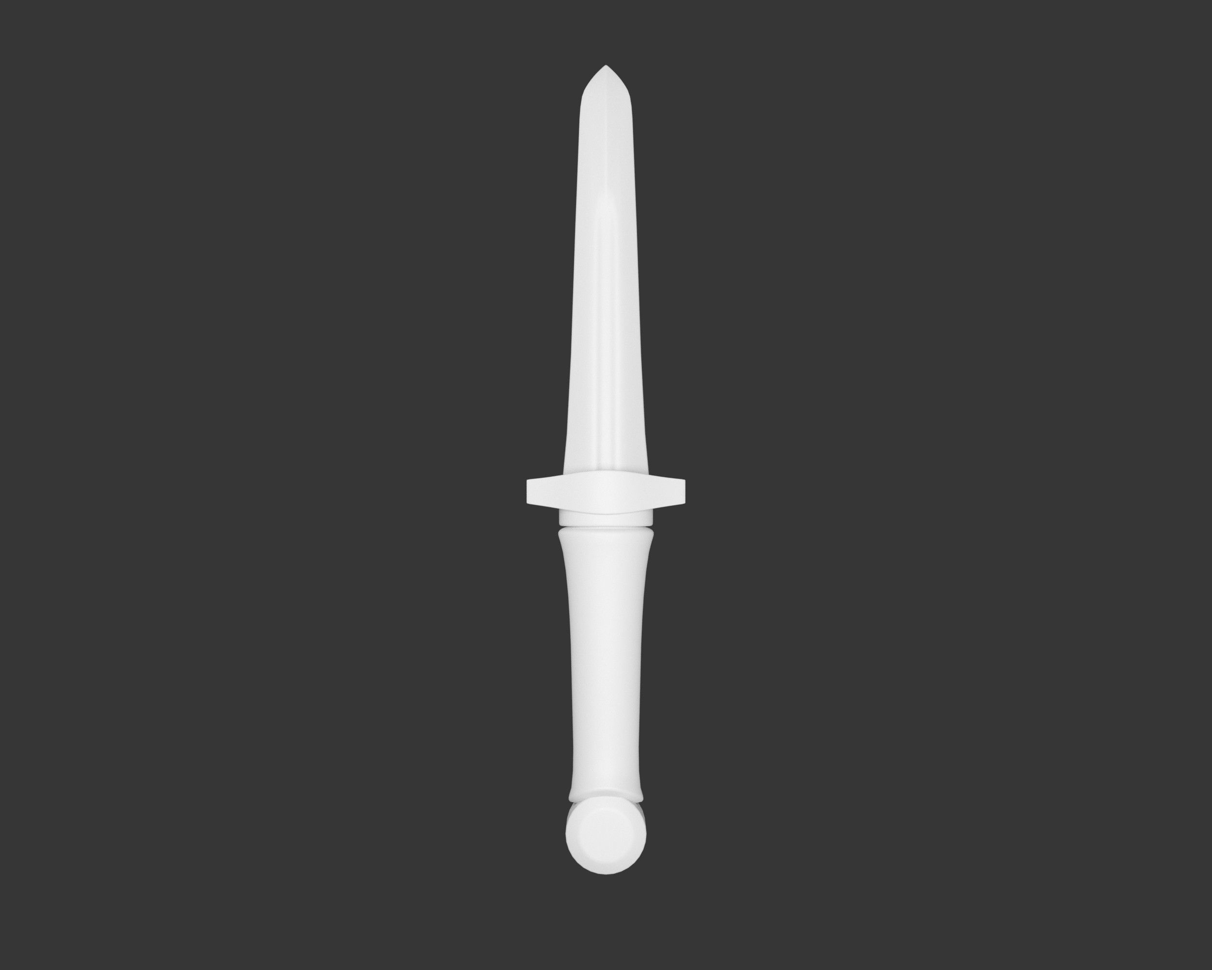 Medieval Knightly Weapon Knife Low-poly 3D model_4