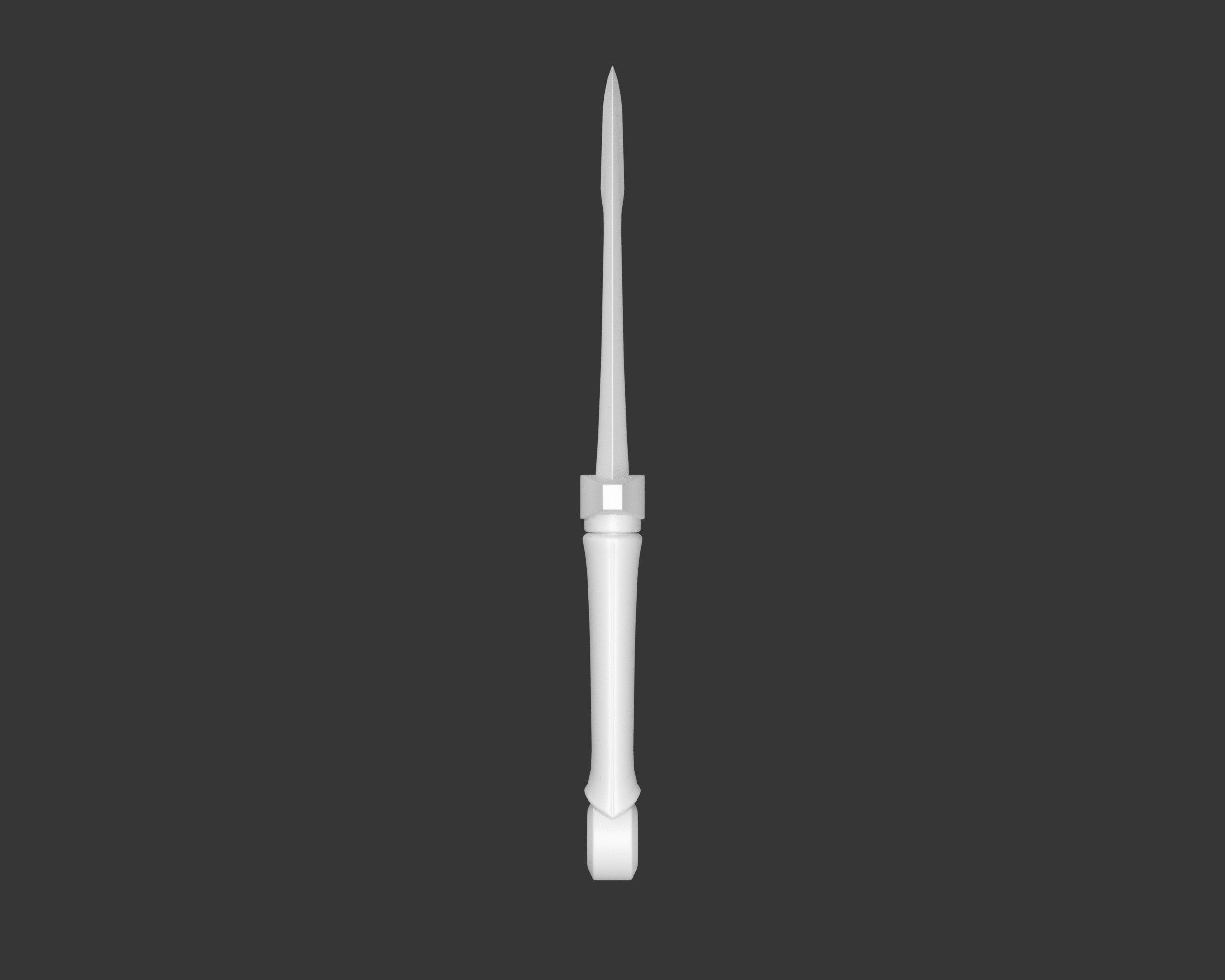 Medieval Knightly Weapon Knife Low-poly 3D model_7