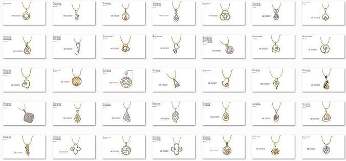 150 Pendant Jewelcad File print model bulk collection 3D print model