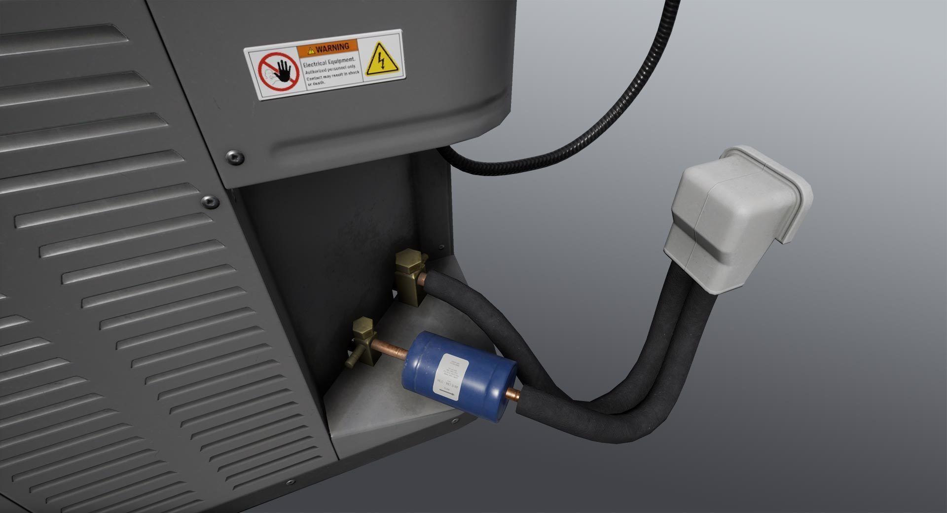 Air conditioning condenser unit Low-poly 3D model_3