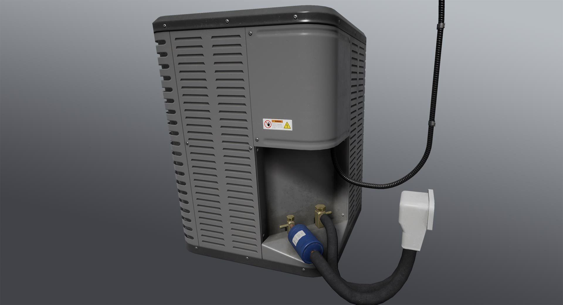 Air conditioning condenser unit Low-poly 3D model_2