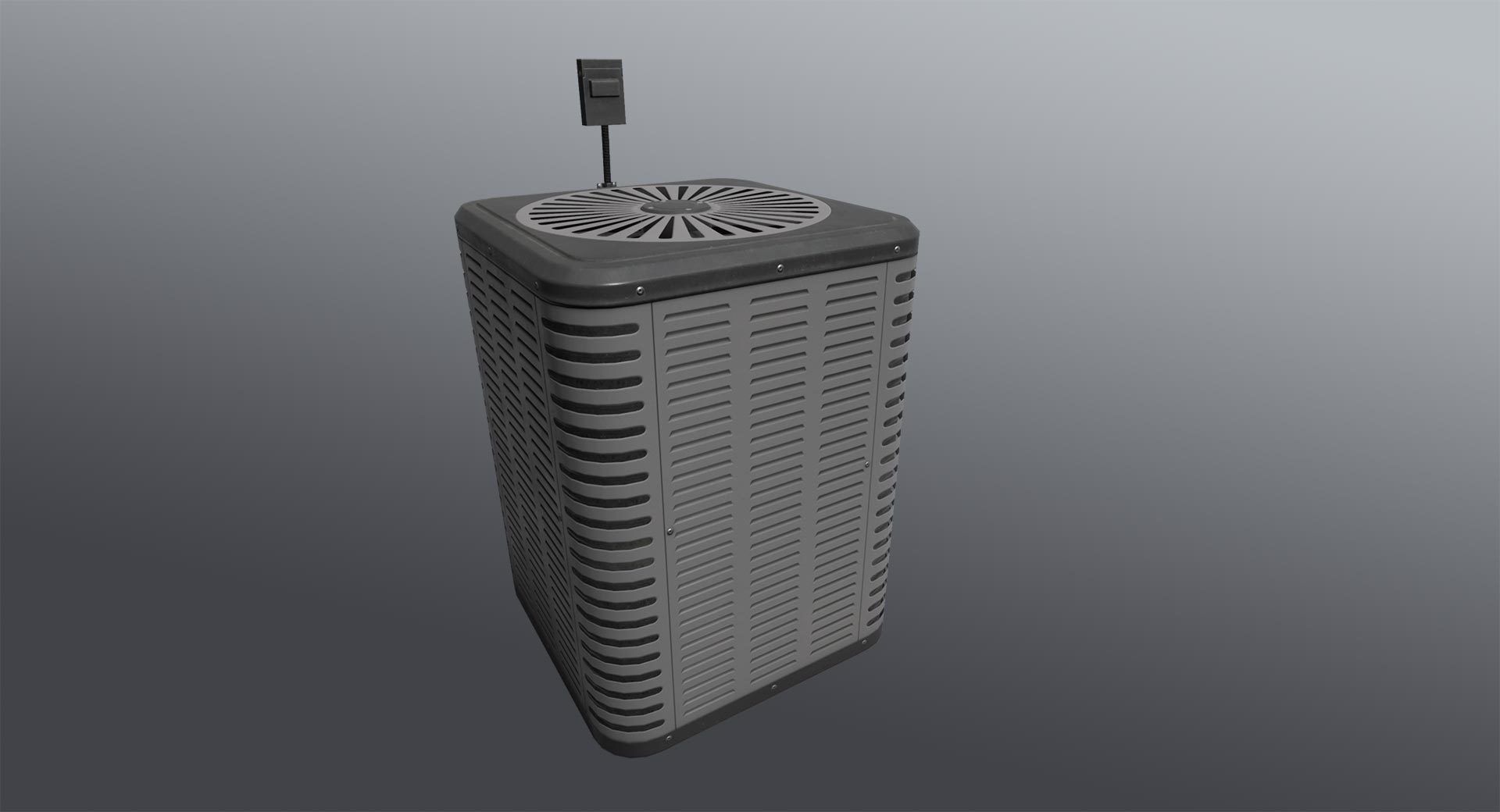 Air conditioning condenser unit Low-poly 3D model_1