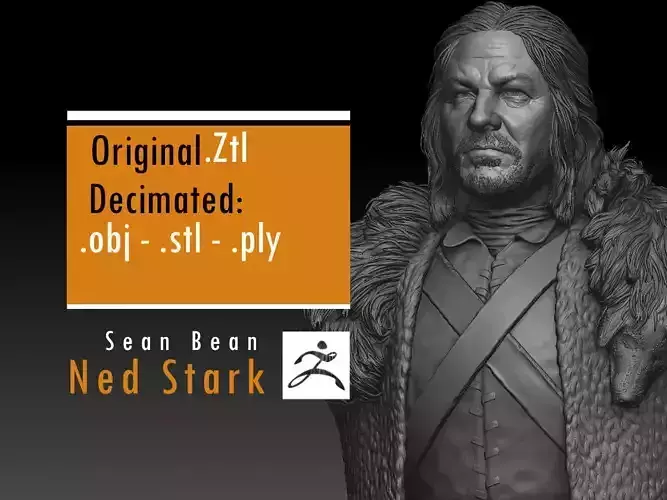 Sean Bean - Ned Stark - Game Of Thrones 3D print model