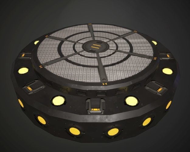 Turntable spot Base with animation Low-poly 3D model