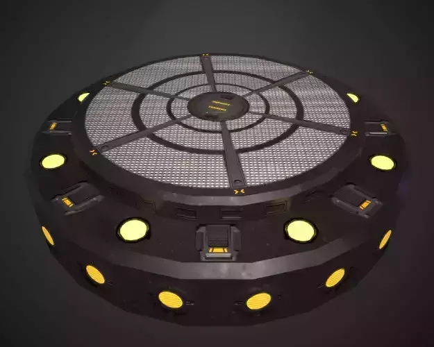 Turntable spot Base with animation Low-poly 3D model