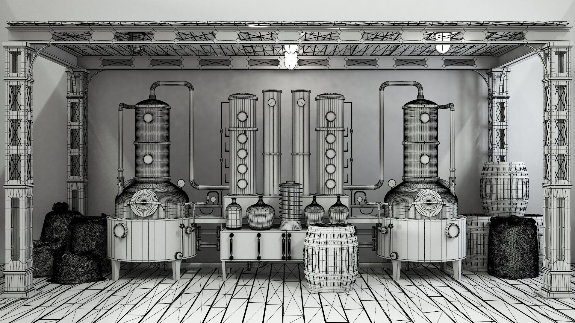 Alcohol mashine 3D model_3