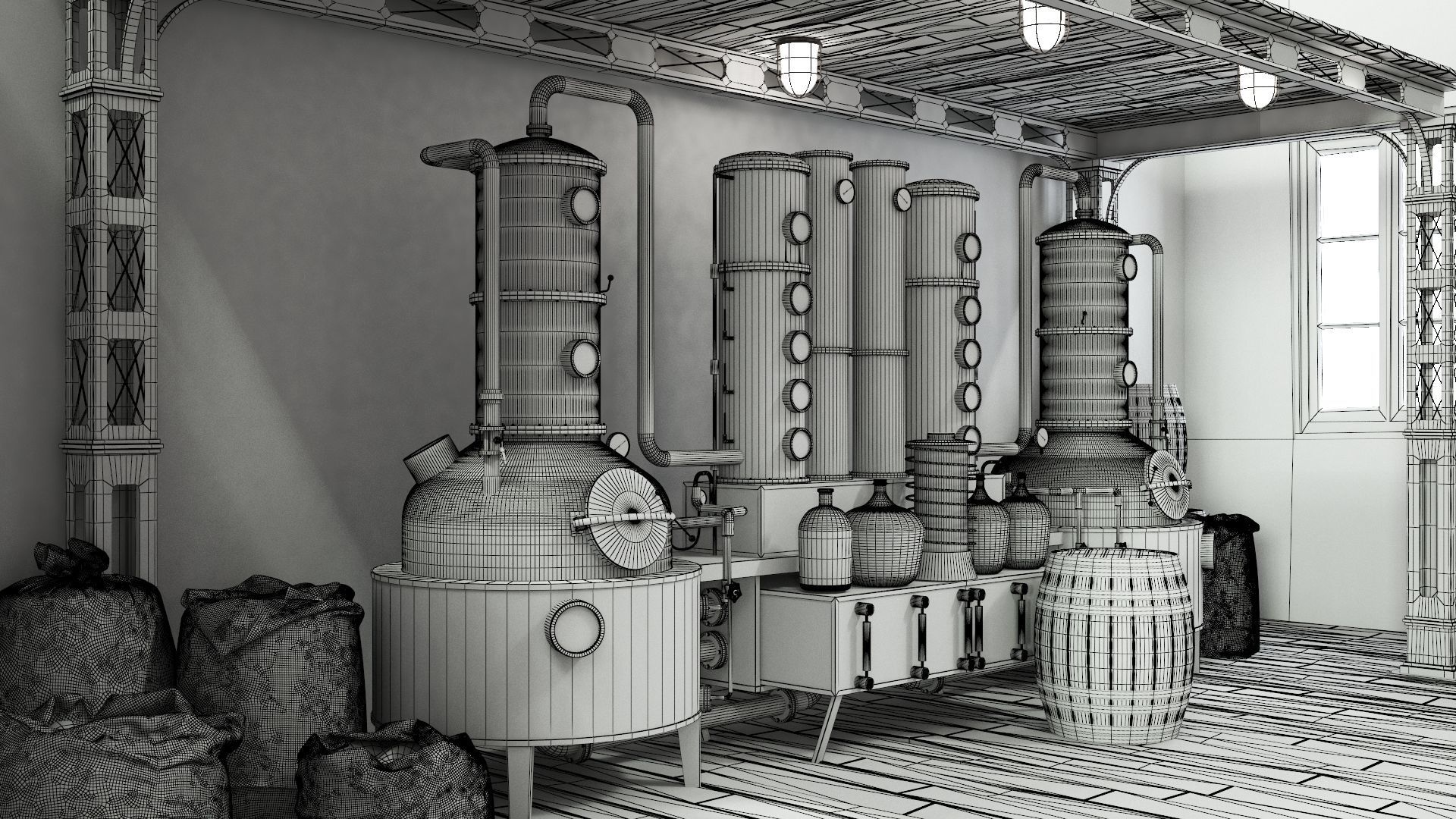 Alcohol mashine 3D model_2