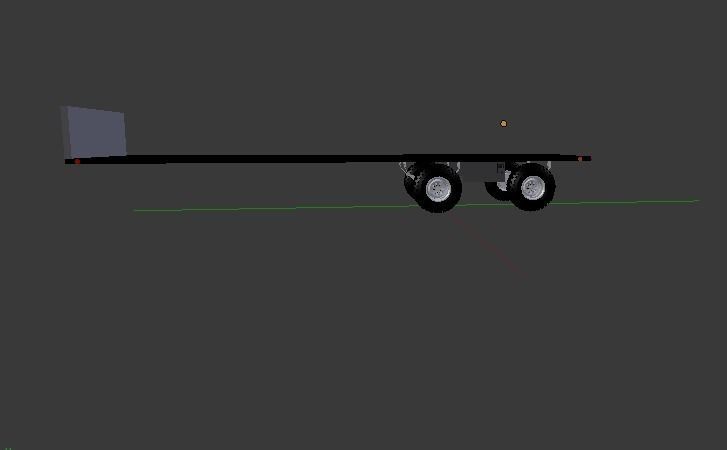 Custom Flatbed Semi Trailer Free 3D model_1