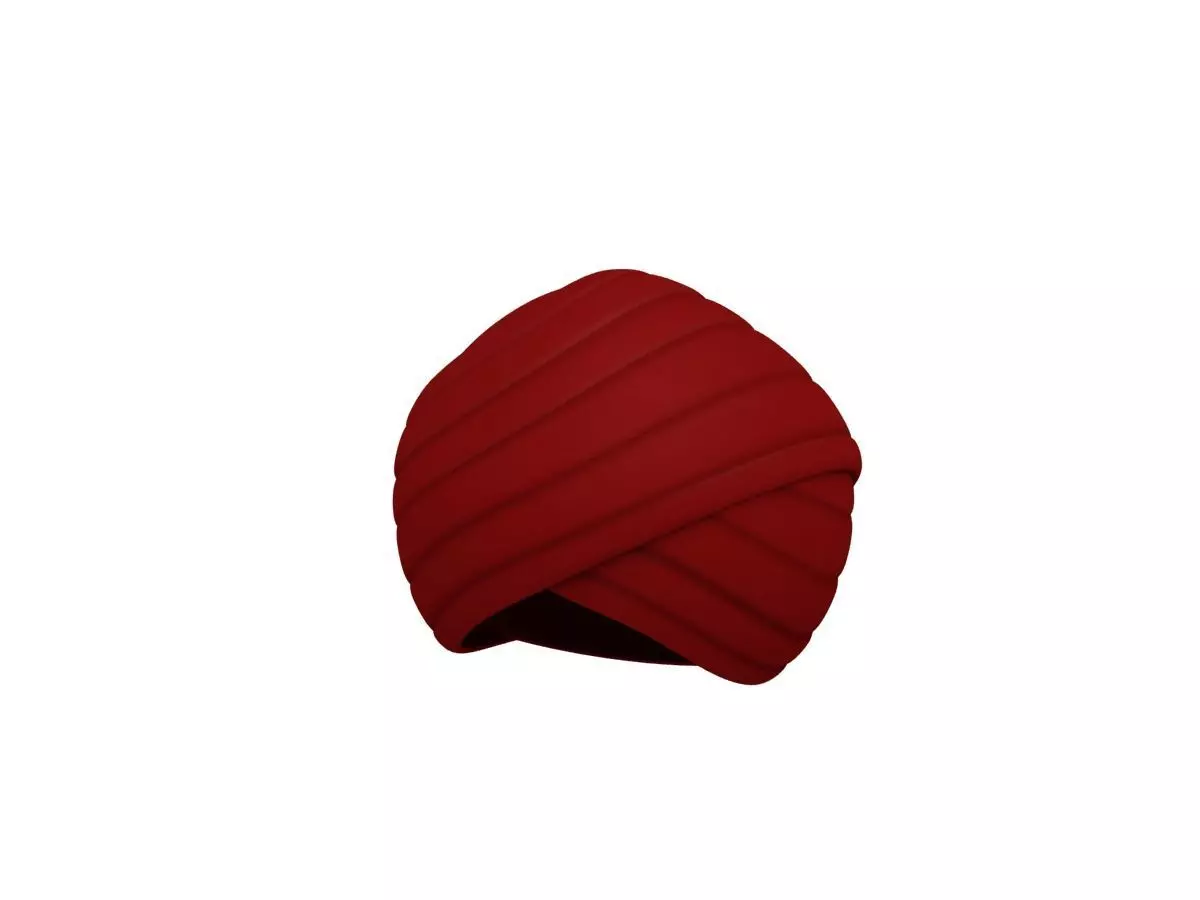 Turban ball Low-poly 3D model