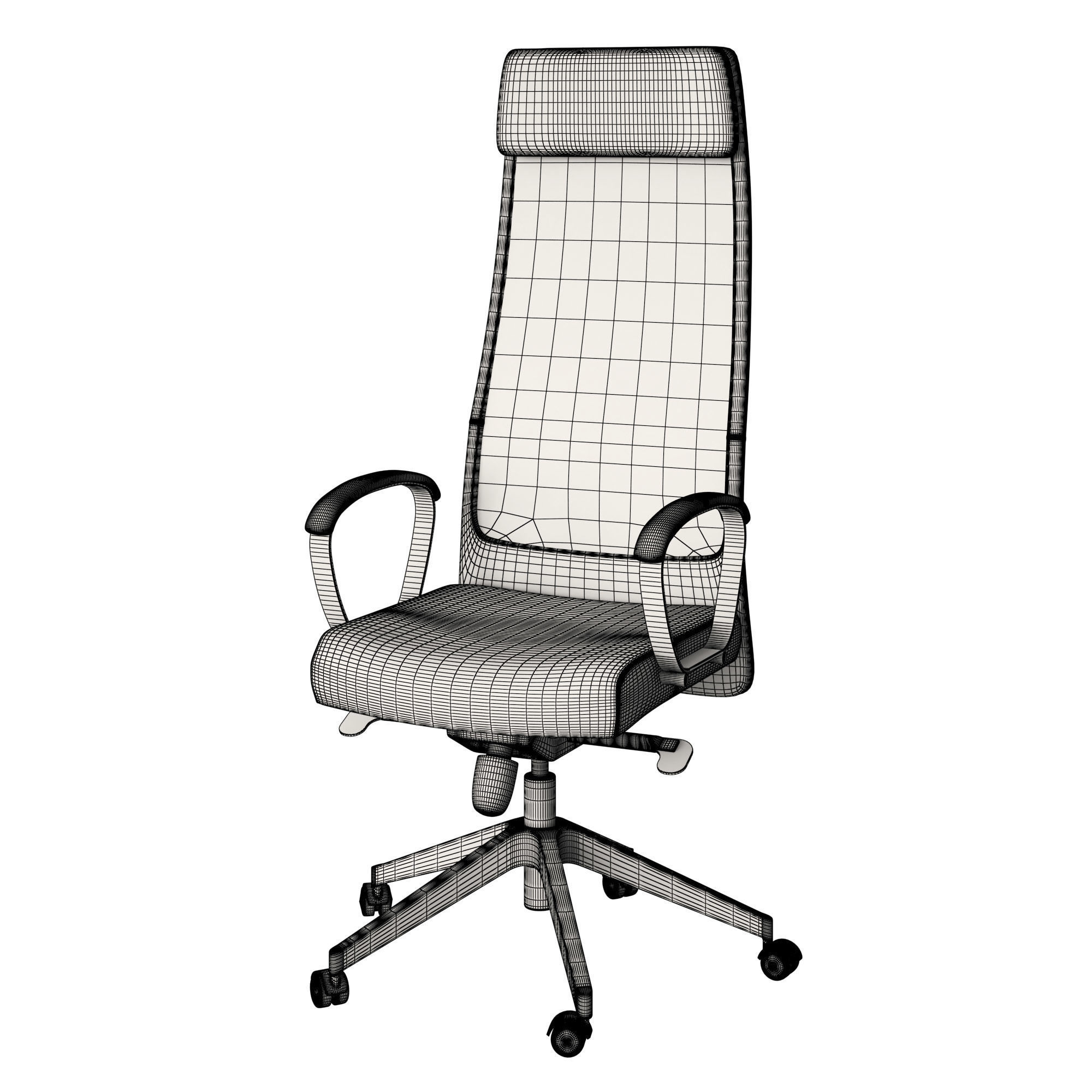 MARKUS office chair with mesh back and arms 3D model_3