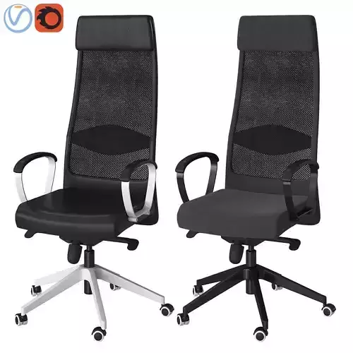 MARKUS office chair with mesh back and arms 3D model