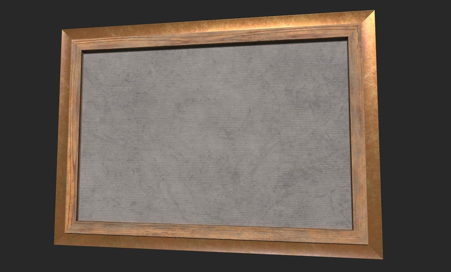 Gold Frame with Stretcher and Oil Painting Low-poly 3D model_2