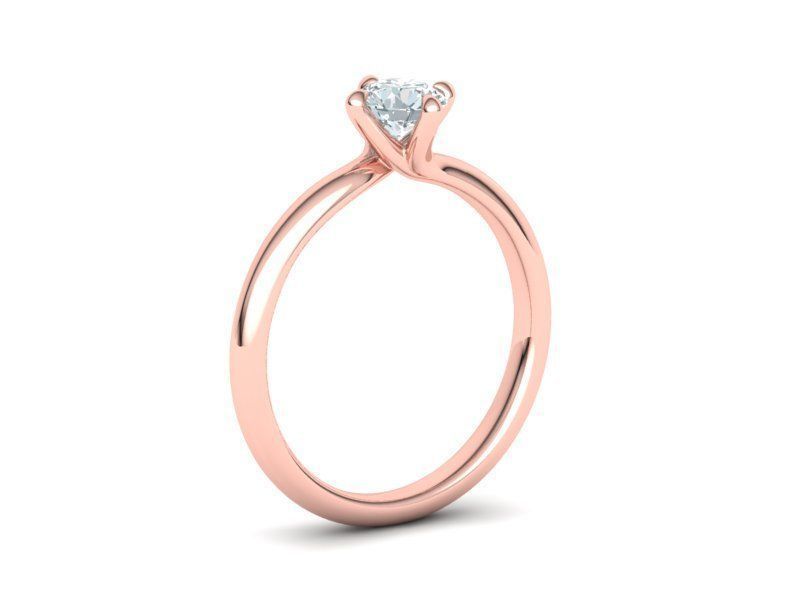 Four-Claw Compass Point Twist Solitaire ring v2 3dmodel 3D print model_11