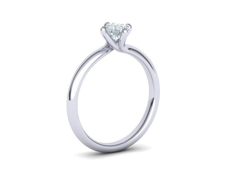 Four-Claw Compass Point Twist Solitaire ring v2 3dmodel 3D print model_13