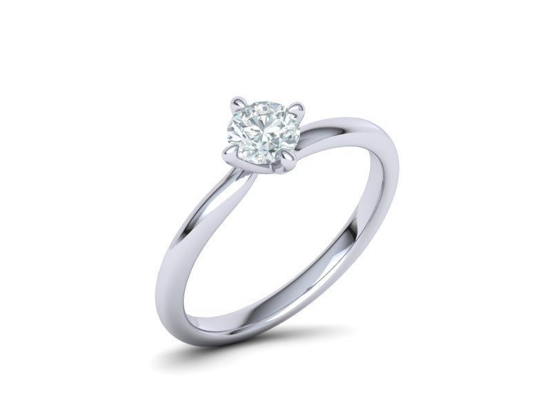 Four-Claw Compass Point Twist Solitaire ring v2 3dmodel 3D print model_10