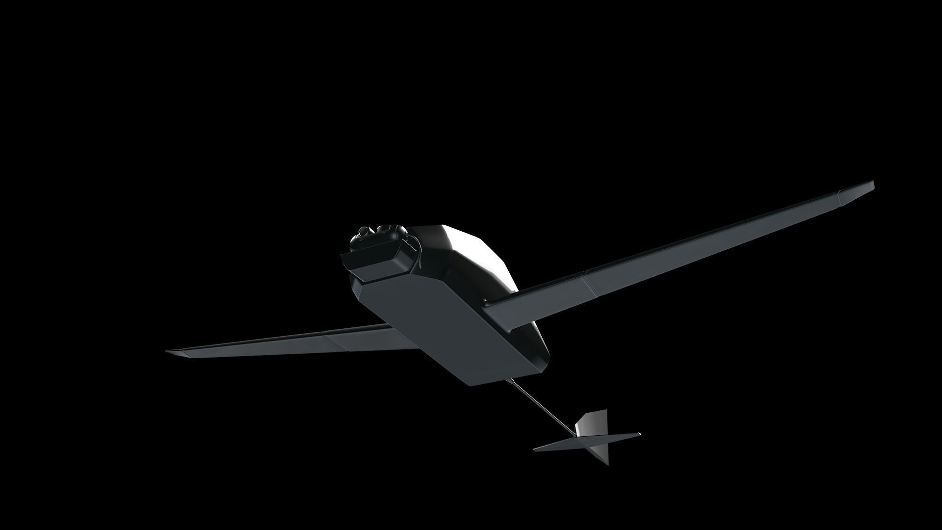 UAV Military Drone 3d Model Low-poly 3D model_11