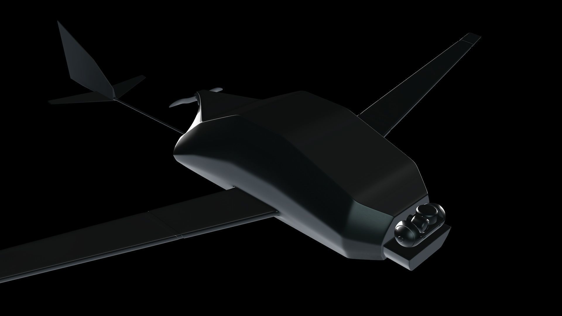 UAV Military Drone 3d Model Low-poly 3D model_10