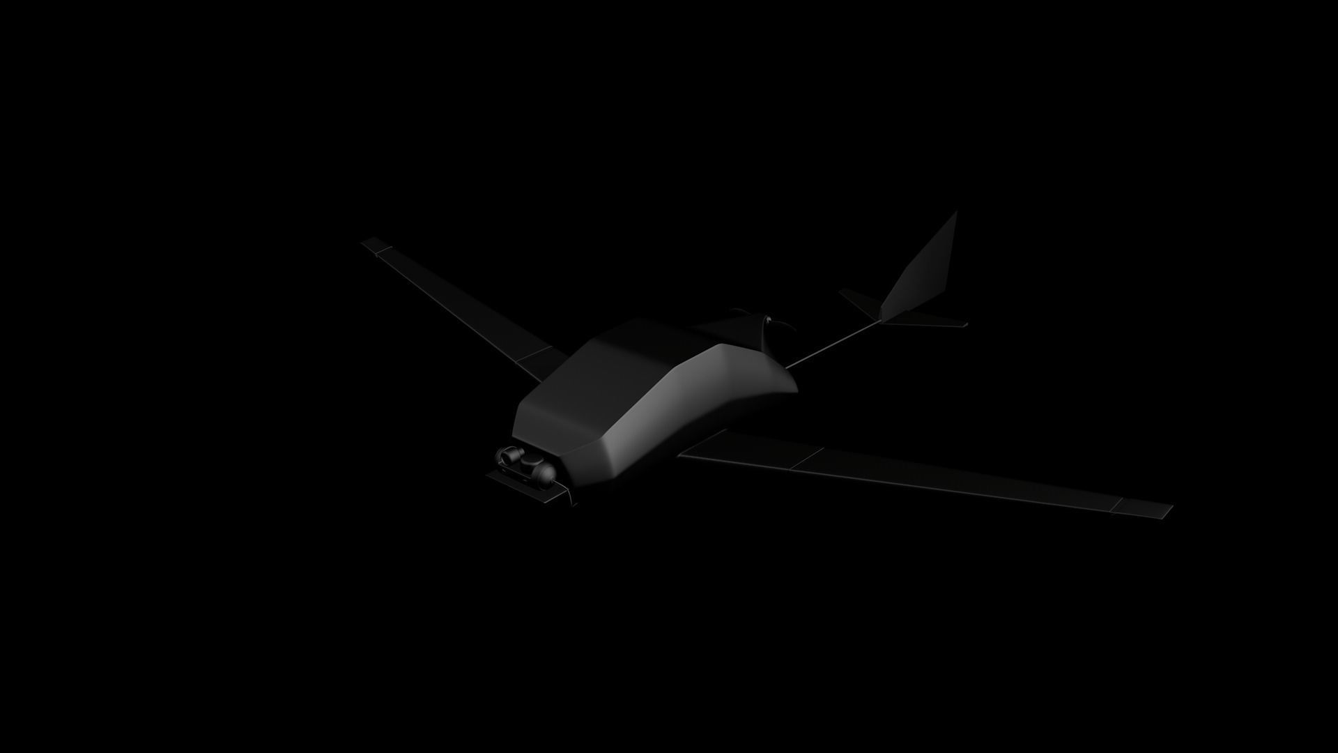 UAV Military Drone 3d Model Low-poly 3D model_7
