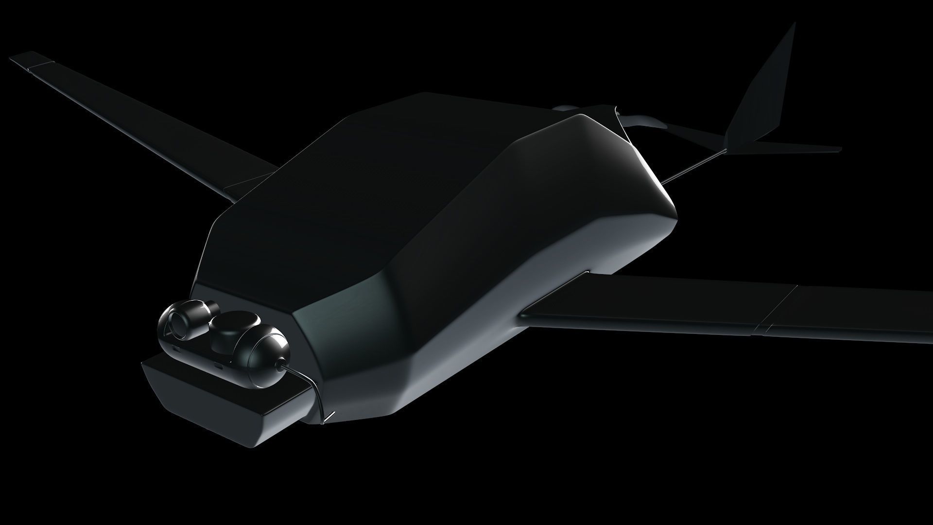 UAV Military Drone 3d Model Low-poly 3D model_13
