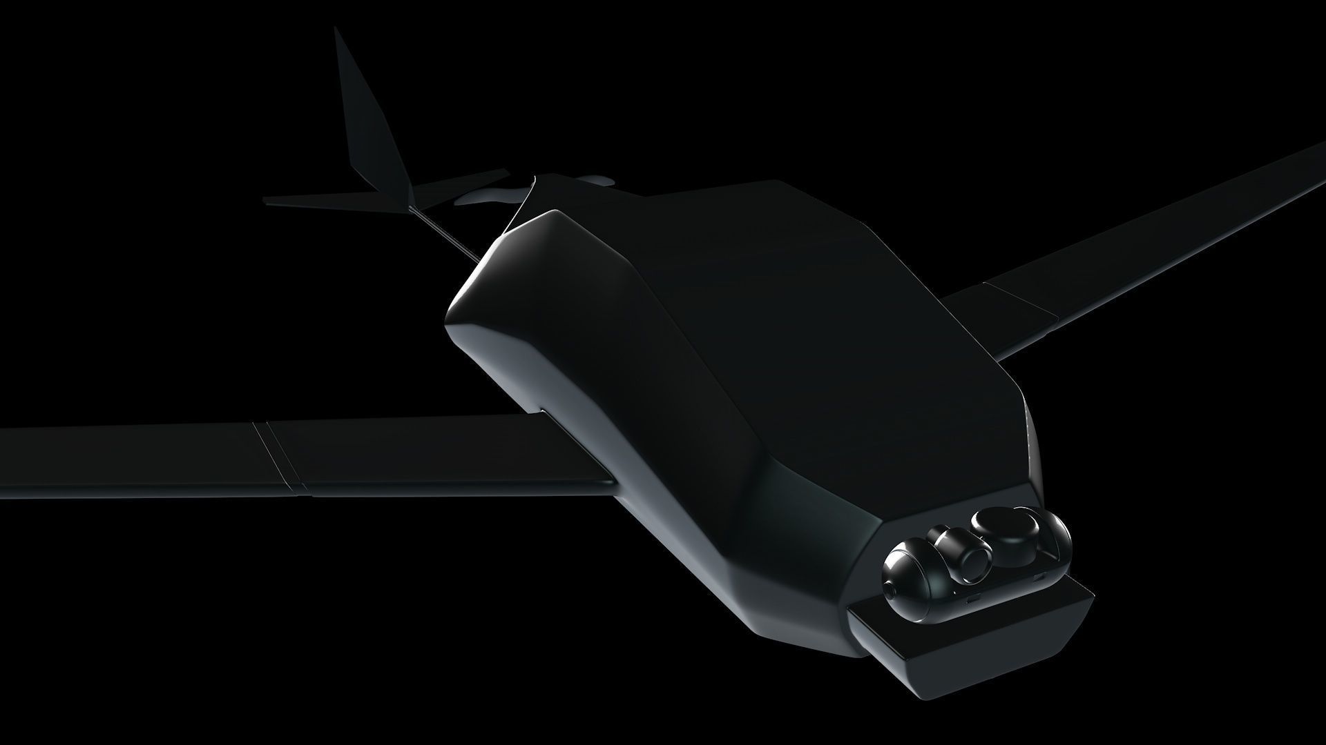 UAV Military Drone 3d Model Low-poly 3D model_12