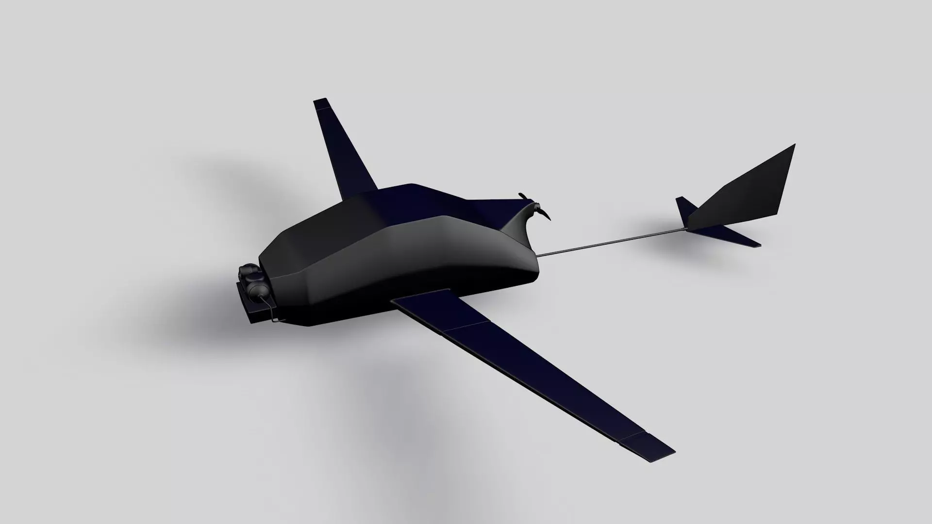 UAV Military Drone 3d Model Low-poly 3D model_0
