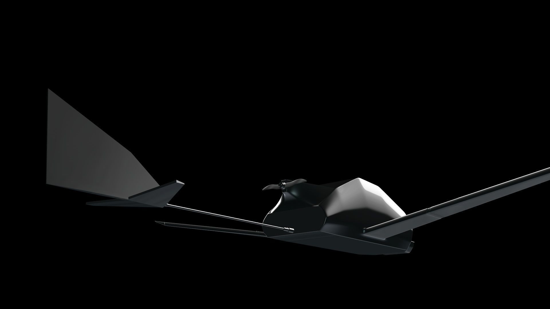 UAV Military Drone 3d Model Low-poly 3D model_9