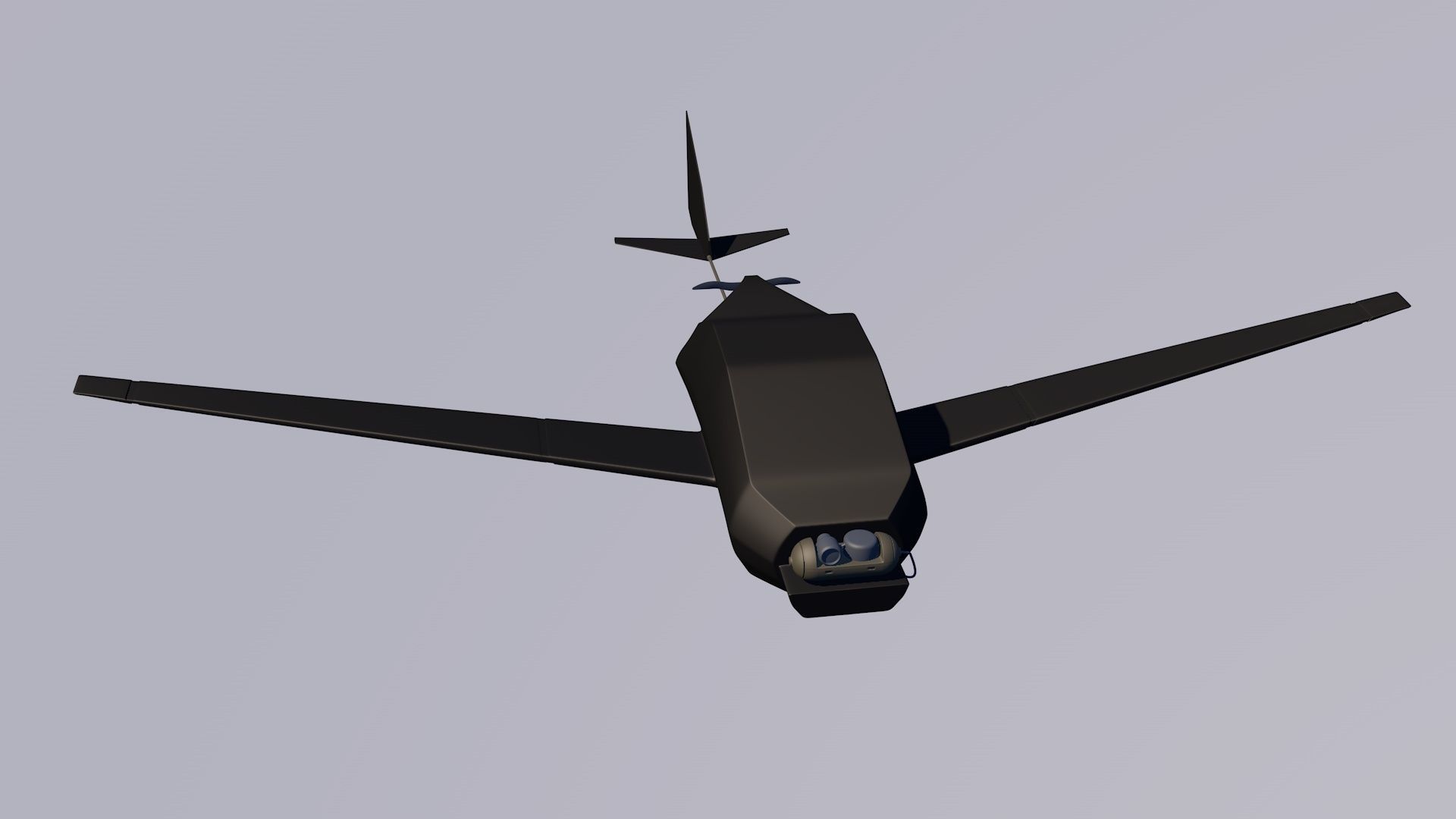 UAV Military Drone 3d Model Low-poly 3D model_1
