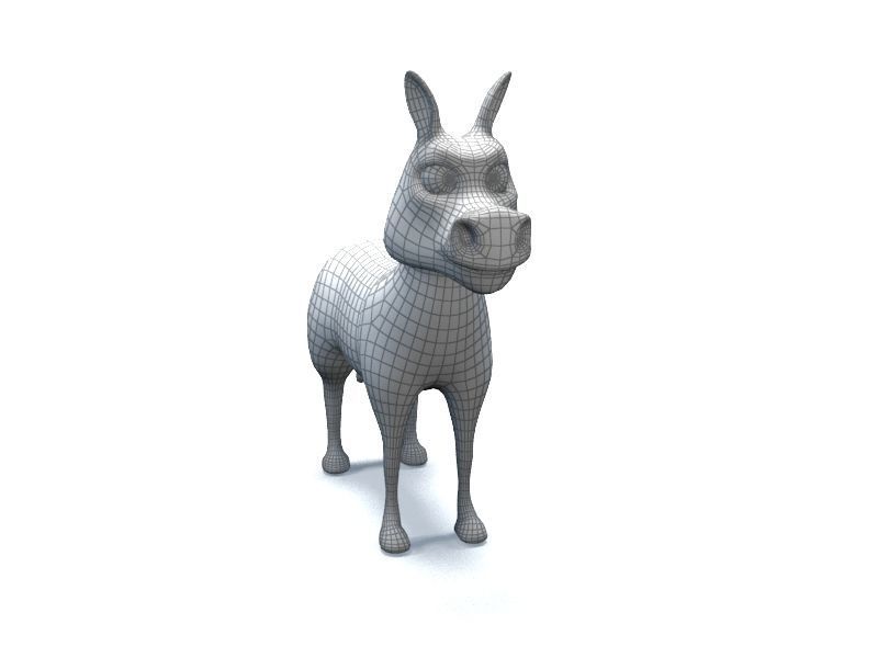 Cartoon Zebra Low-poly 3D model_11