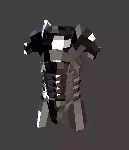 Lowpoly Medieval Armor Low-poly 3D model