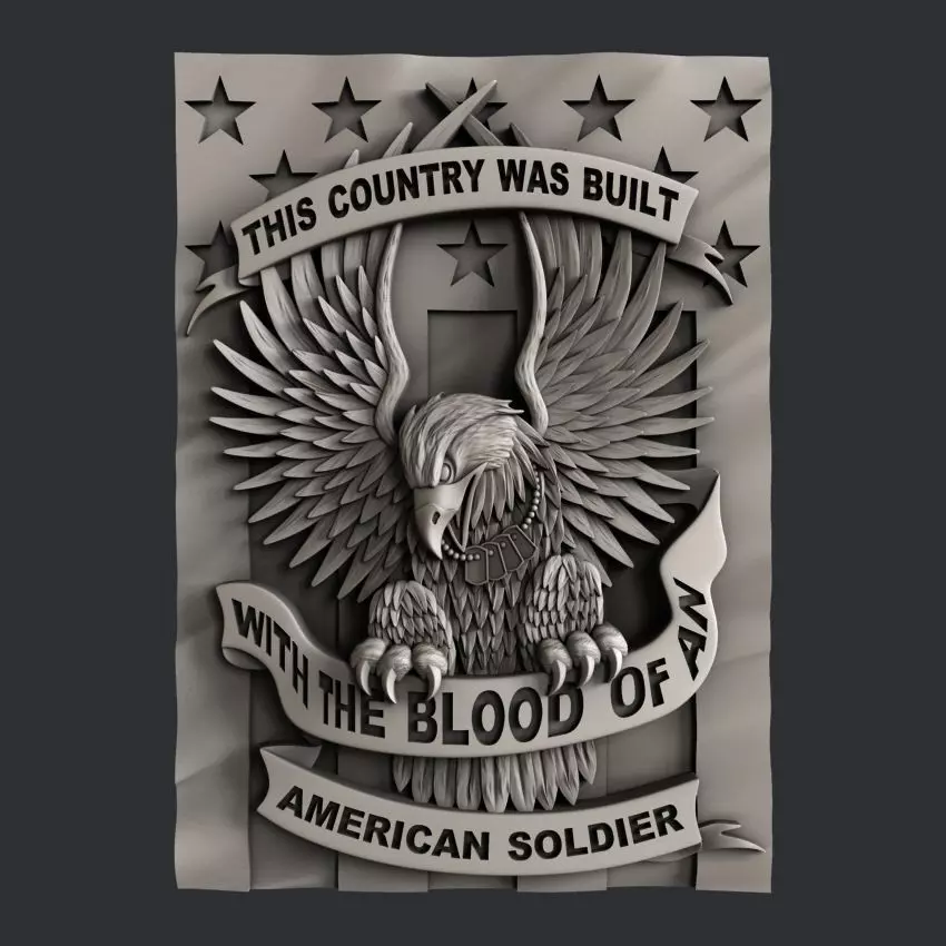 3d STL models for CNC router Route Souvenir USA 3D model_0