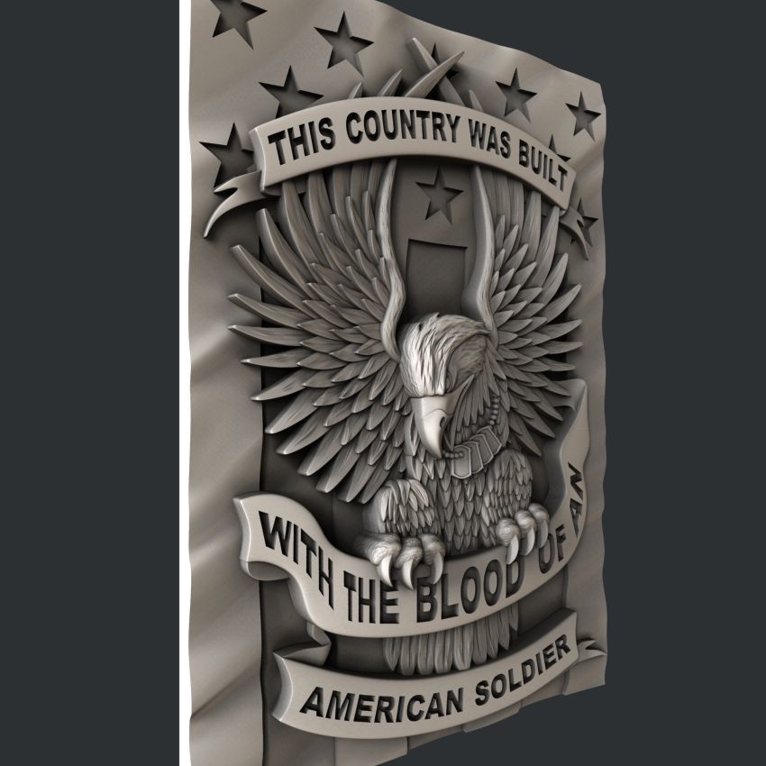 3d STL models for CNC router Route Souvenir USA 3D model_1