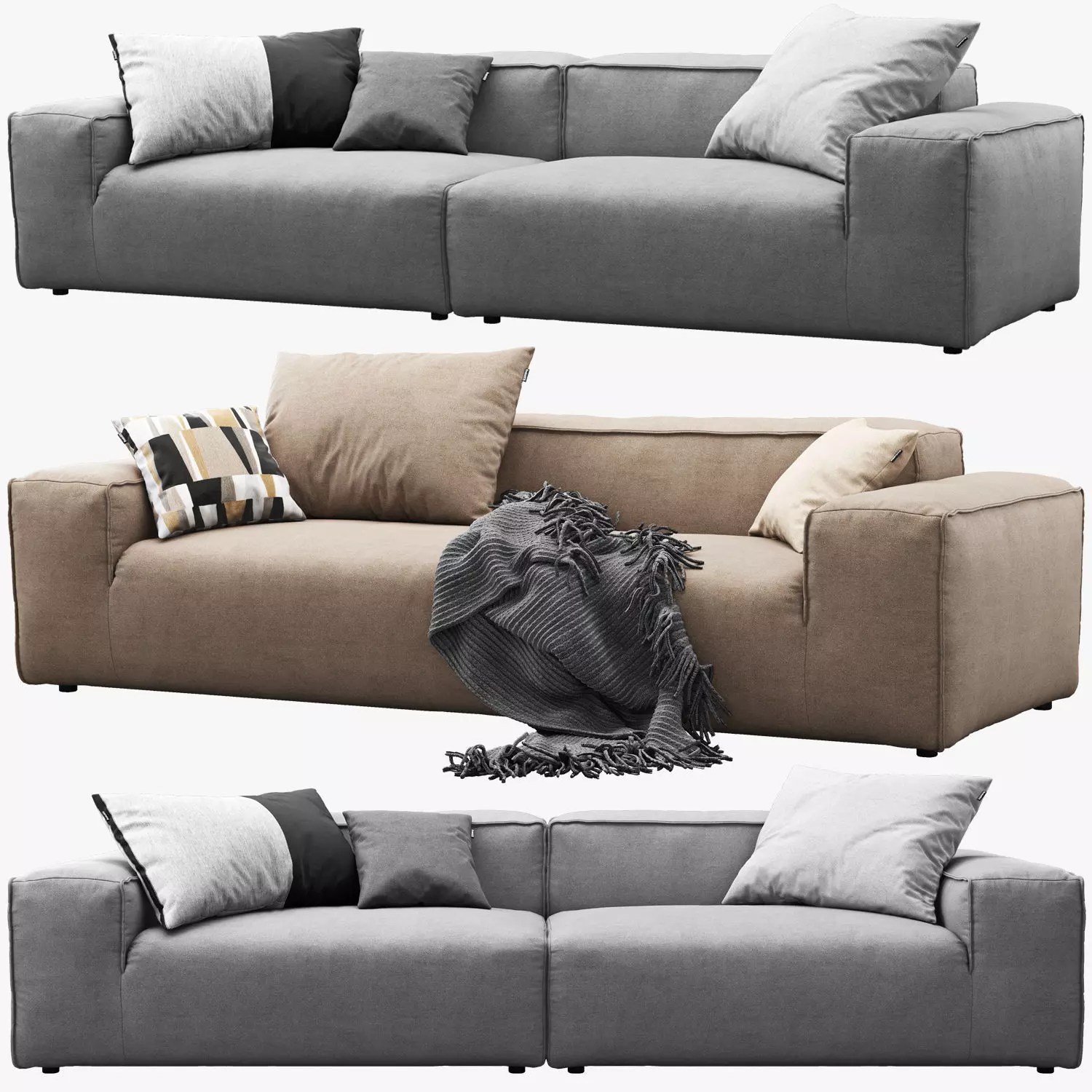 Rolf Benz Freistil 175 modular sofa set 1 3D model_0