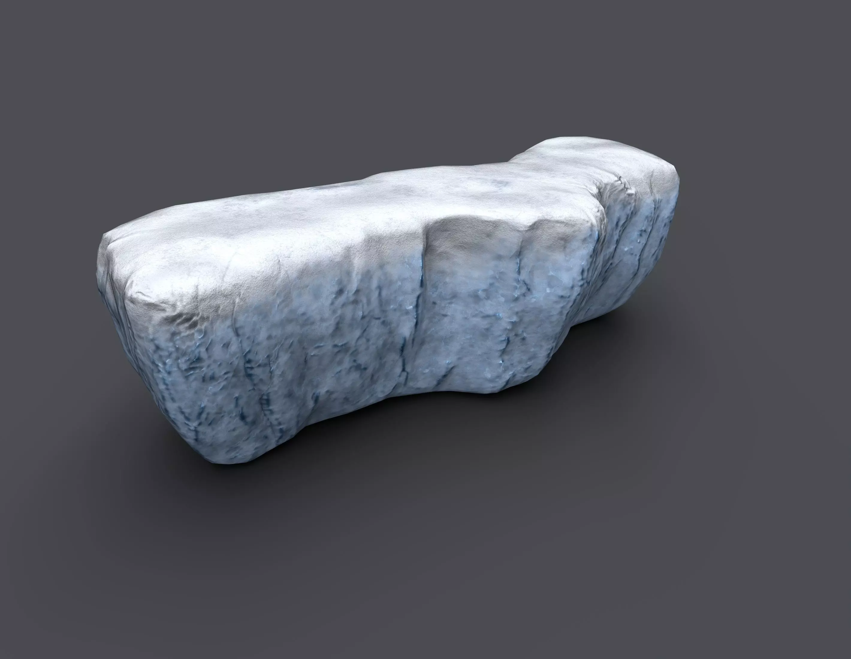 Iceberg ice block Low-poly 3D model_0