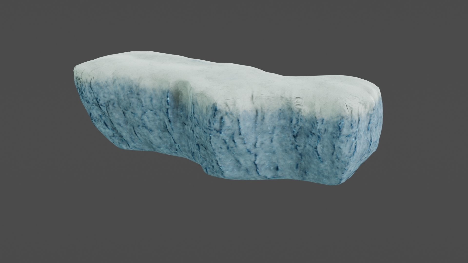 Iceberg ice block Low-poly 3D model_1