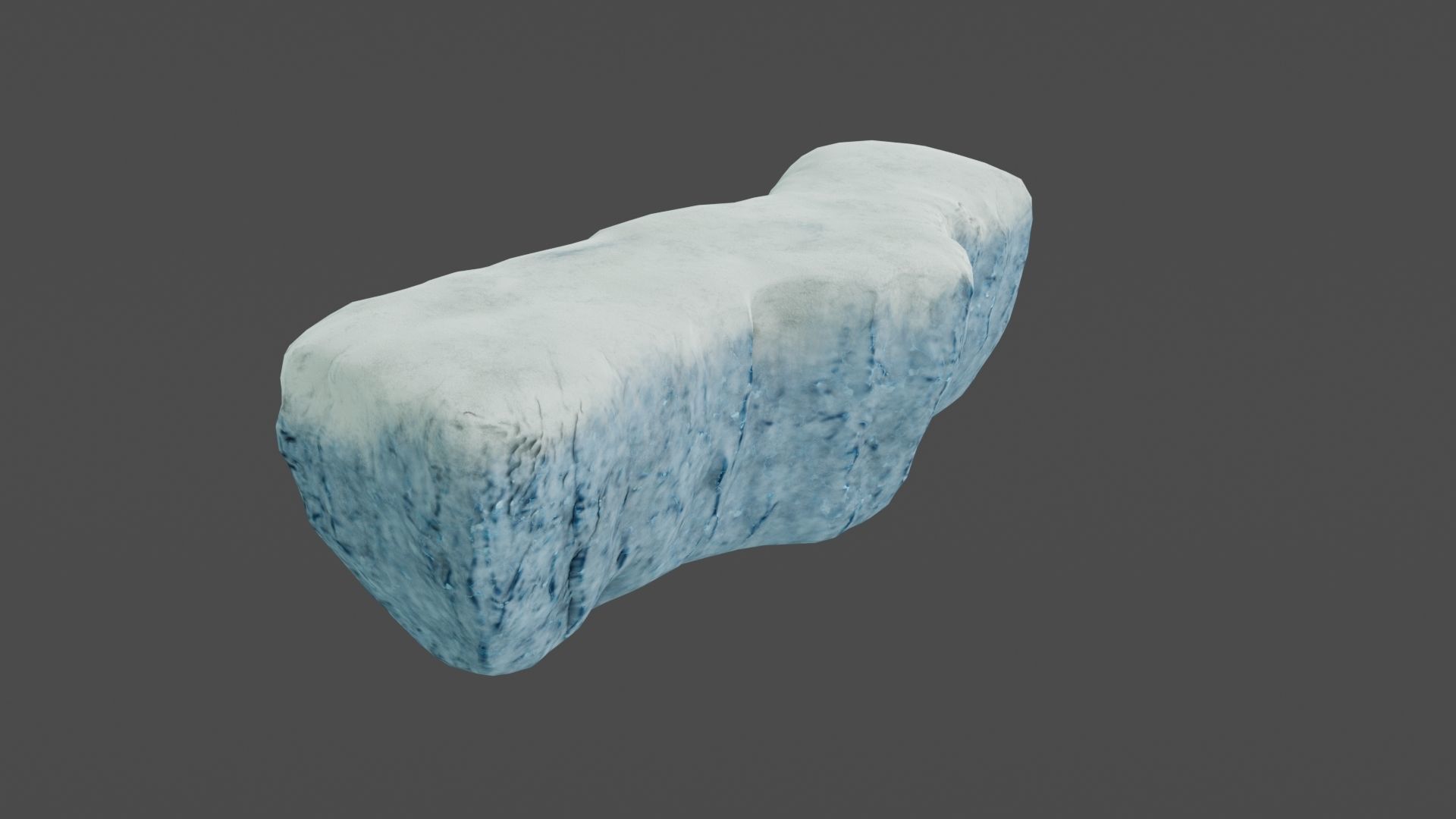 Iceberg ice block Low-poly 3D model_7