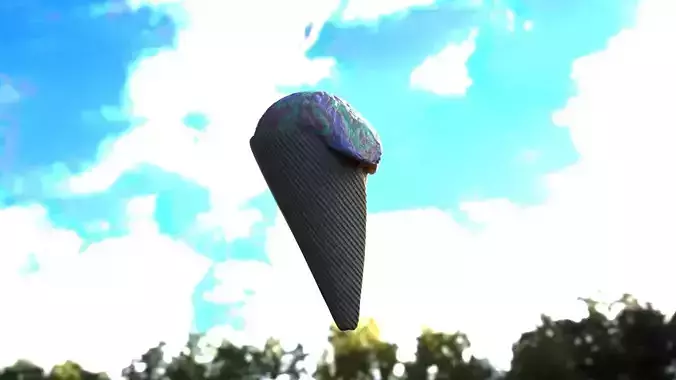 Ice Cream Cinema 4D 3D Model and Textures and Octane materials 3D model