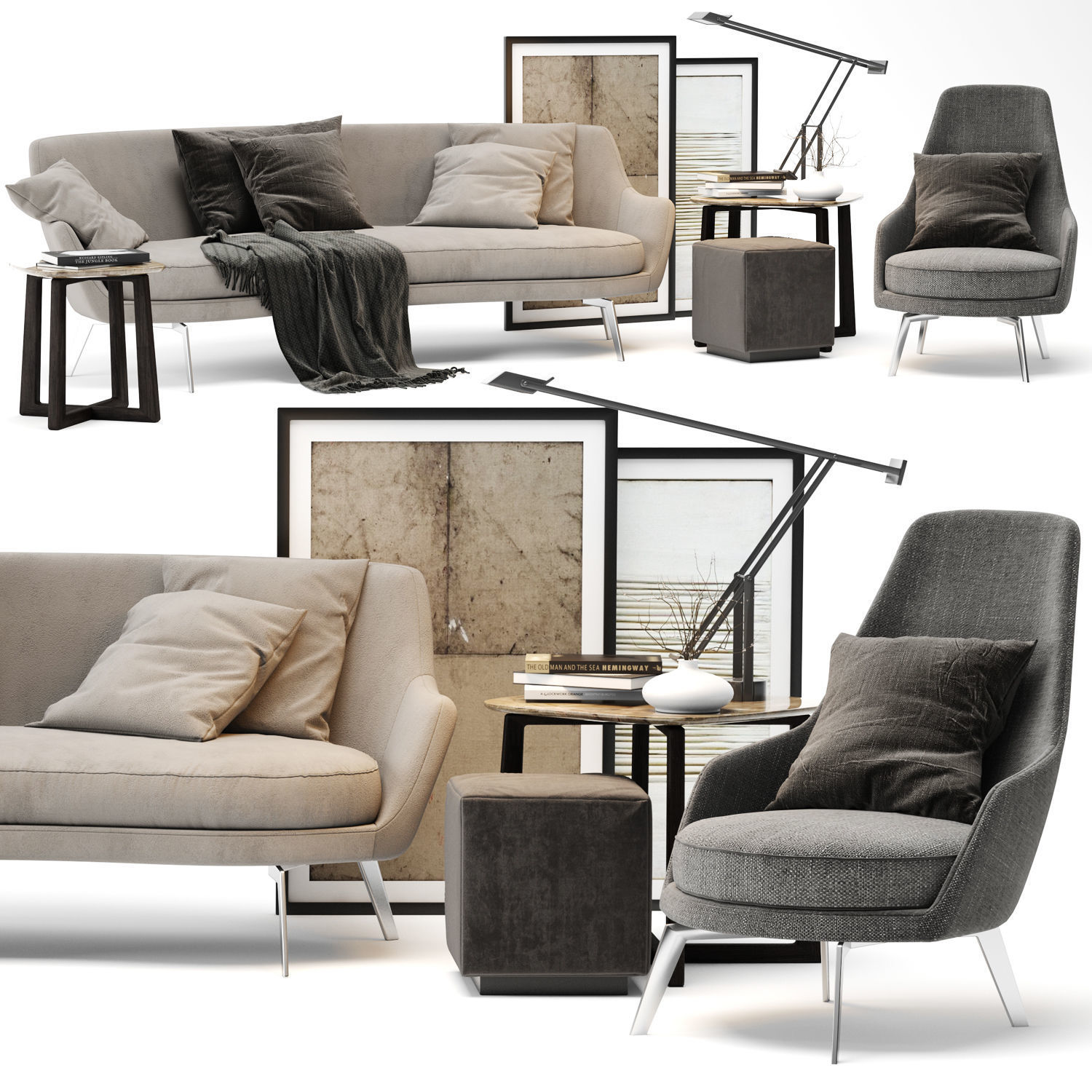 Sofa Collection 02 - 10 Items 3D model_7