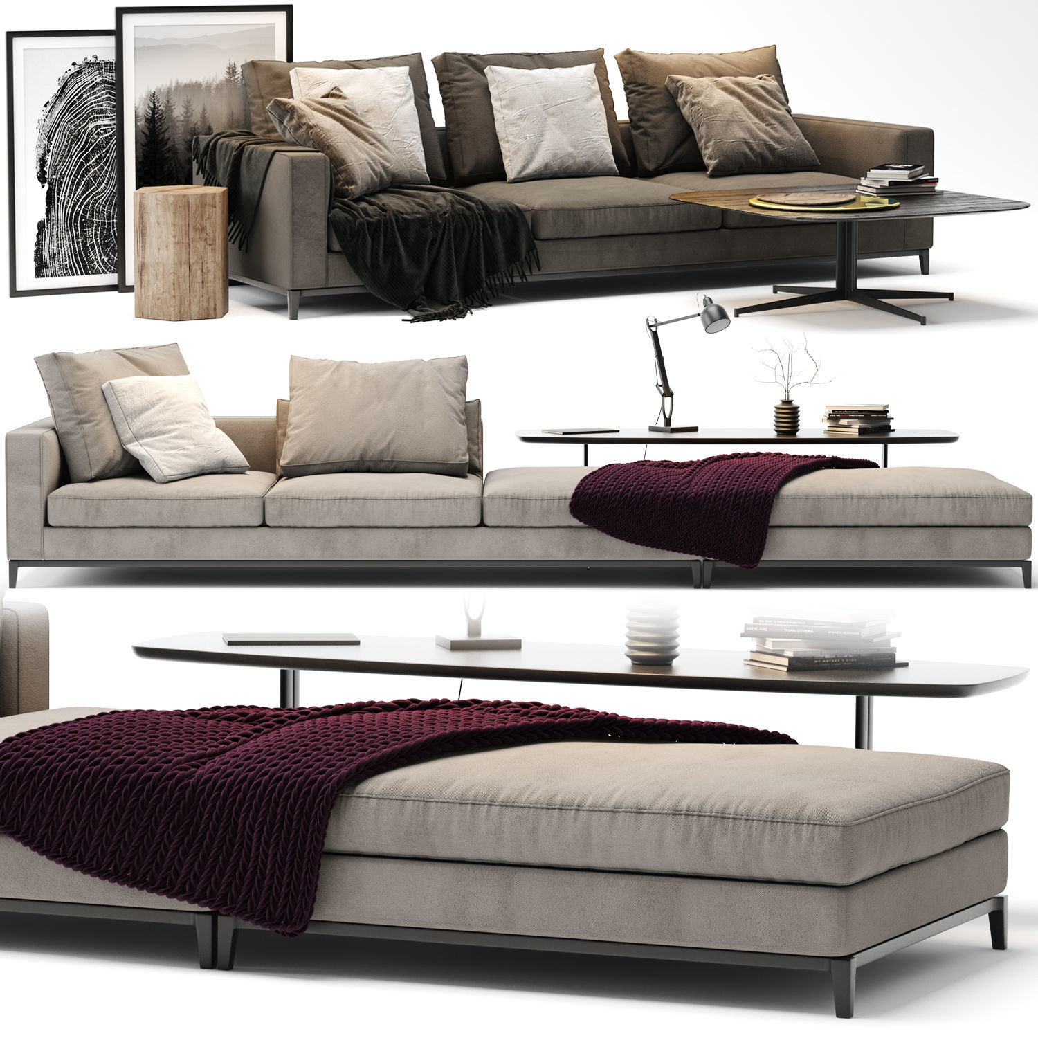 Sofa Collection 02 - 10 Items 3D model_1