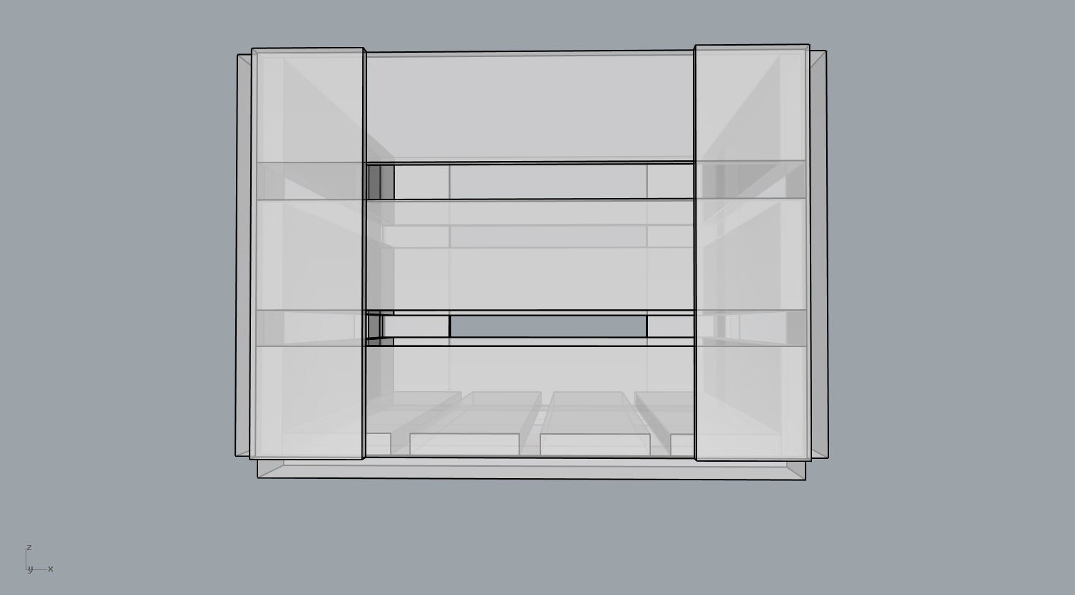 Wood board crate 3D model_9