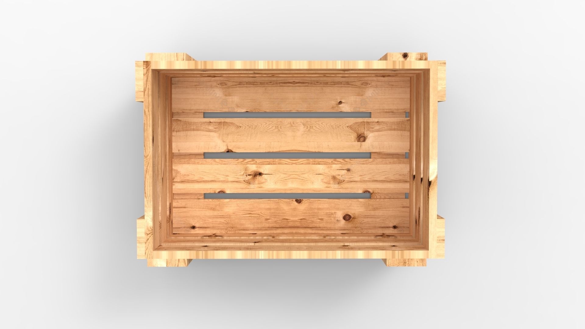 Wood board crate 3D model_5