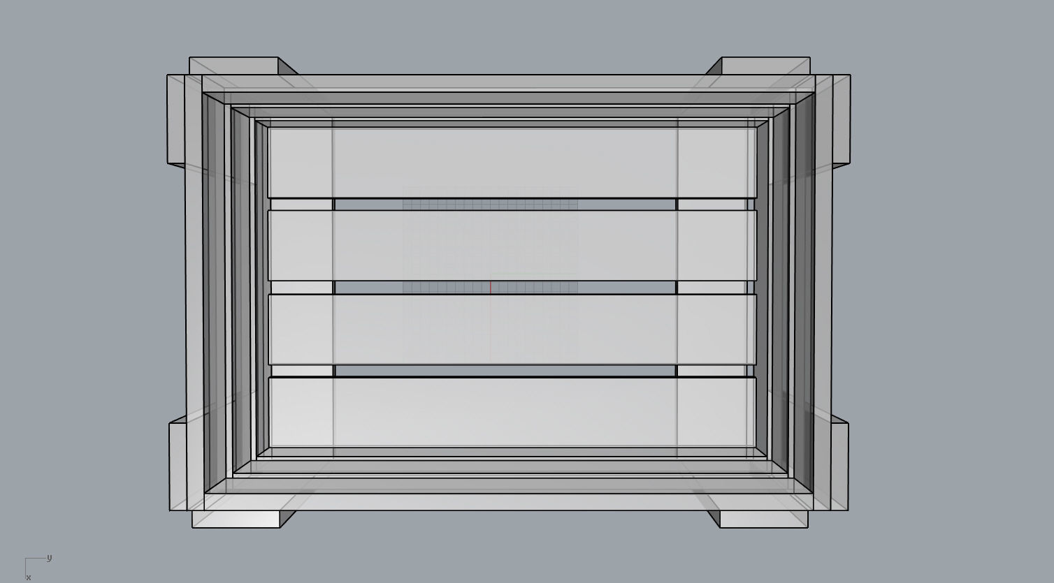 Wood board crate 3D model_4