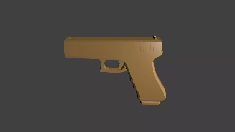 GLOCK 19 model Low-poly 3D model_0