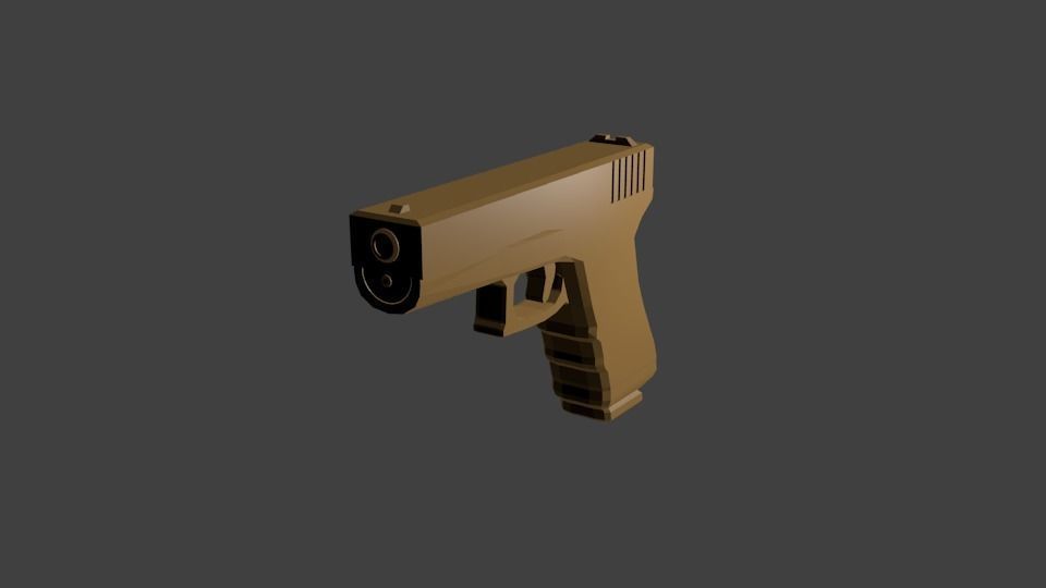 GLOCK 19 model Low-poly 3D model_1