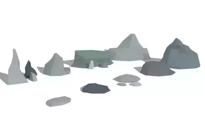 low poly rocks pack