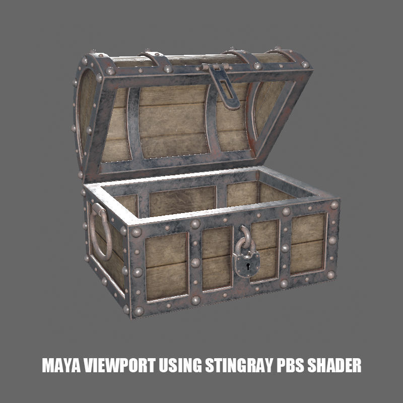 Treasure Chest Low Poly PBR Low-poly 3D model_8