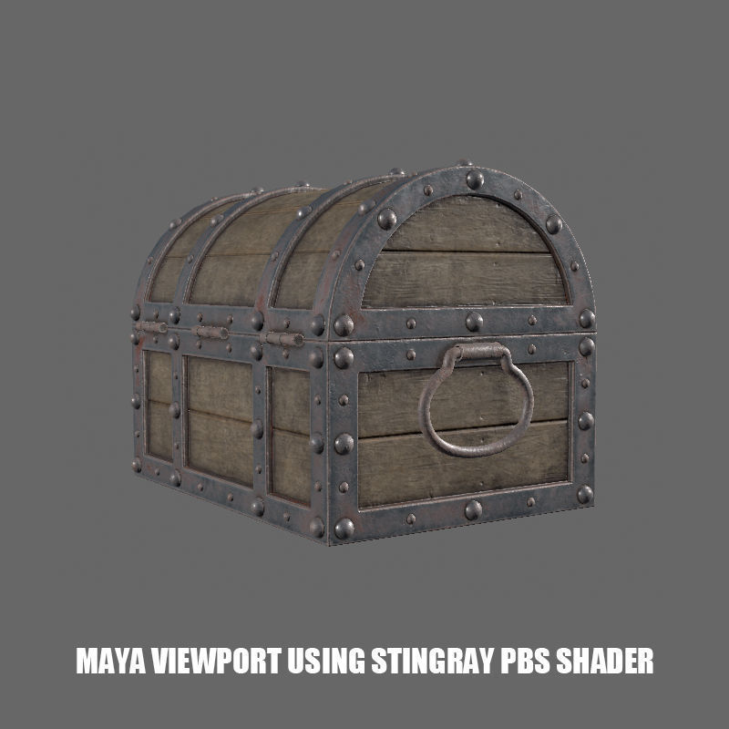 Treasure Chest Low Poly PBR Low-poly 3D model_7