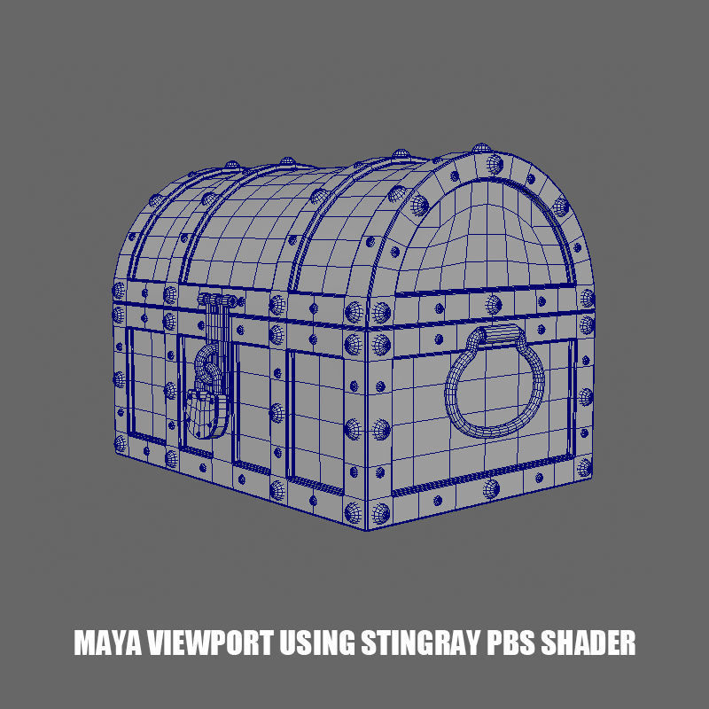 Treasure Chest Low Poly PBR Low-poly 3D model_12